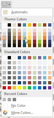 Choosing a row color