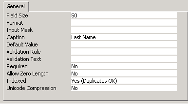 Field Properties