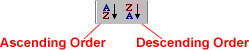 Ascending and Descending Sort buttons