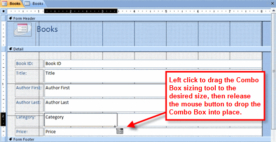 Combo Box Sizing Tool