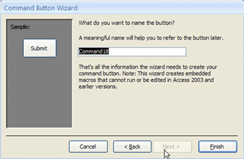 Command Button Wizard