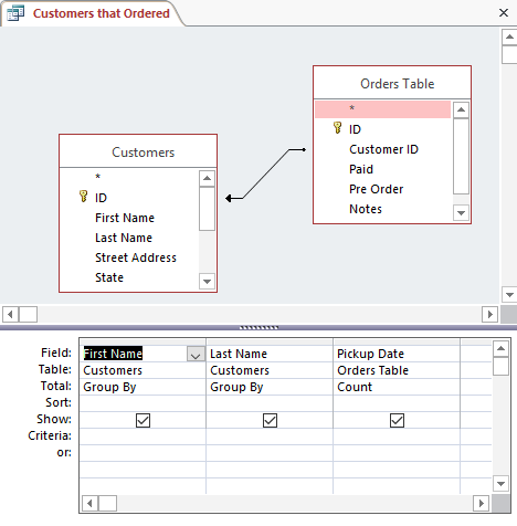 Designing a query