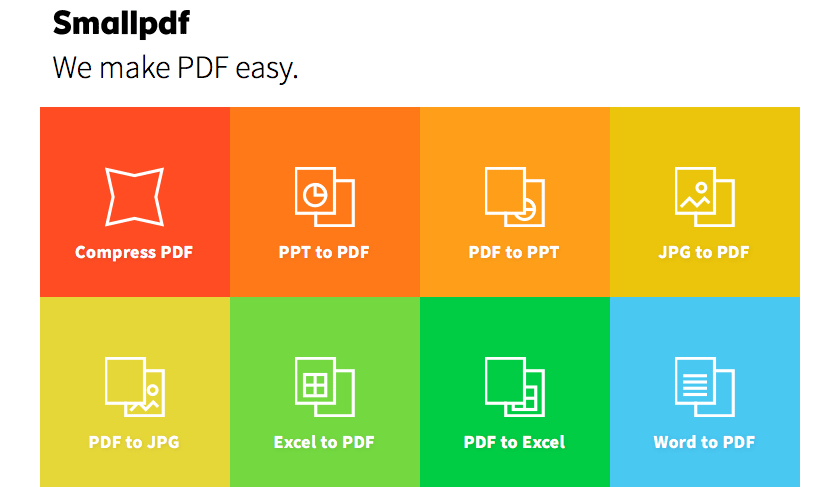 the SmallPDF.com website