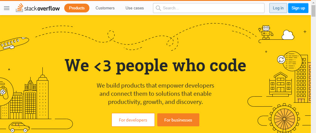 Stackoverflow homepage screenshot