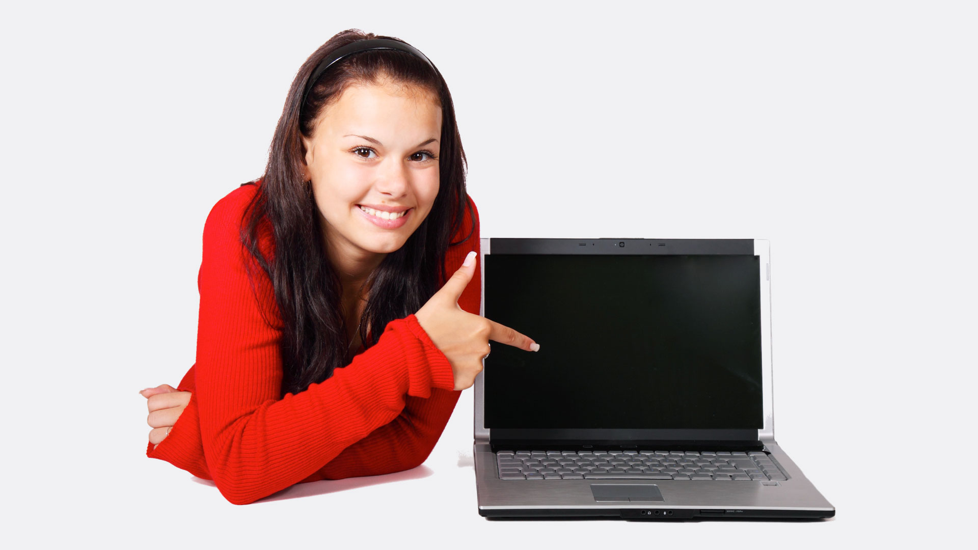 girl with laptop