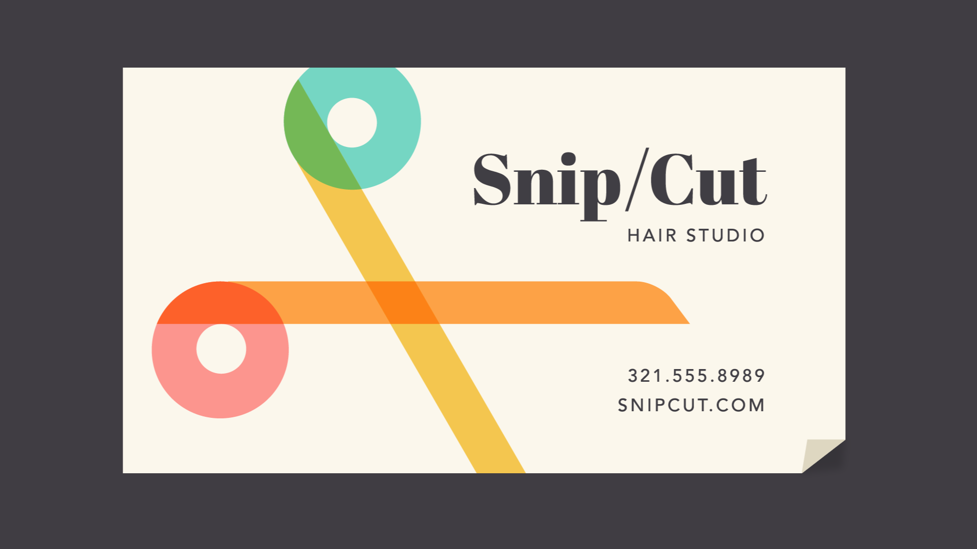 modern business card