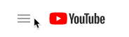 screenshot of the YouTube guide button