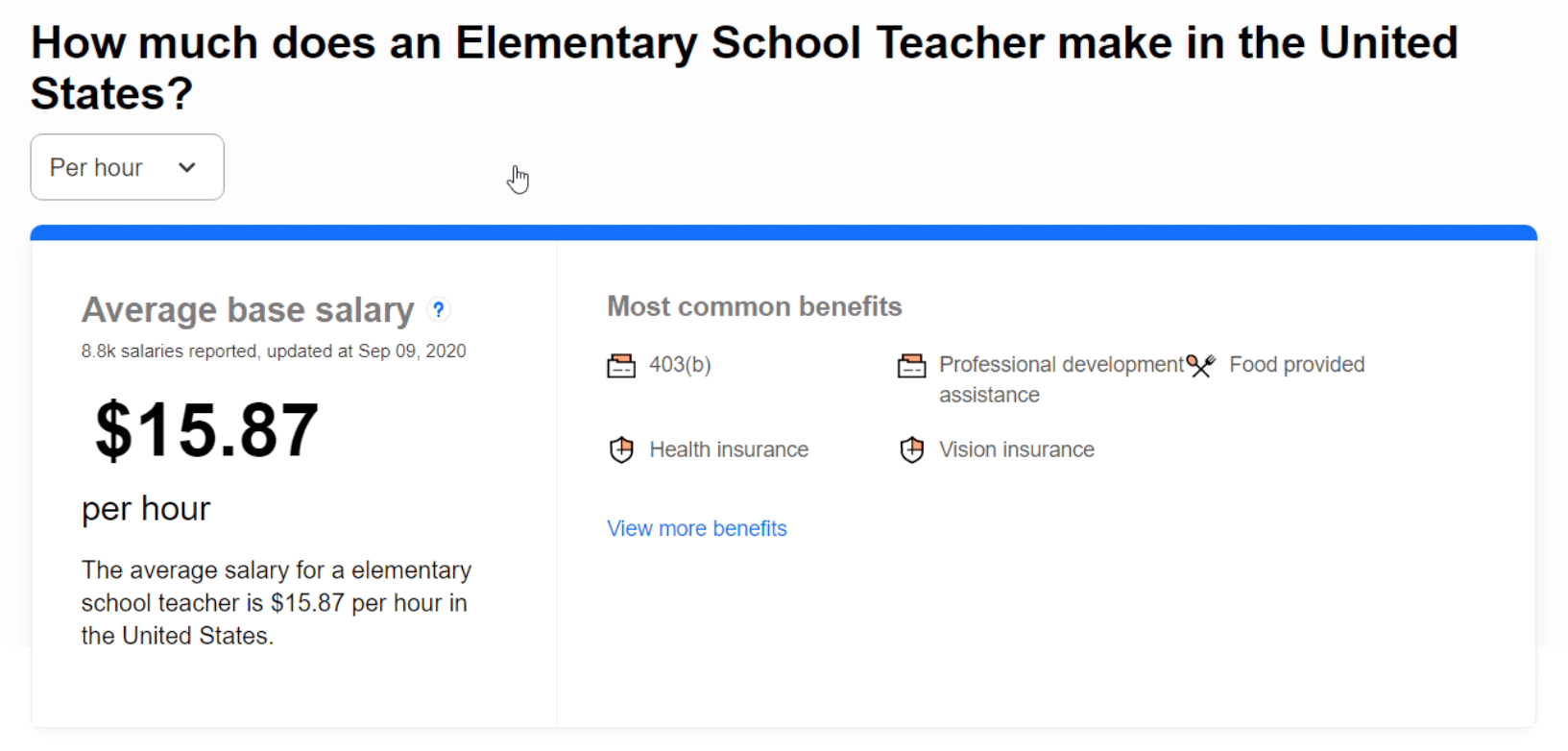 average teacher salary