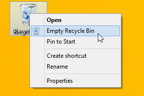 empying the recycle bin