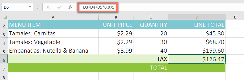 Formula without parentheses