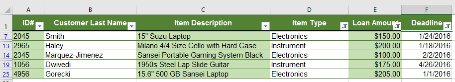 Filtering Challenge