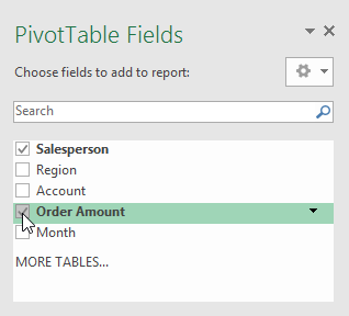 selecting fields