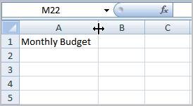 Modify Column Width