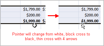 Select Cells for Drag and Drop