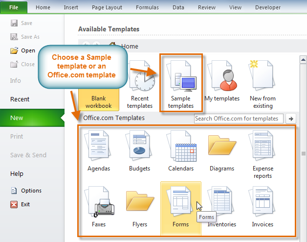 Available Templates pane