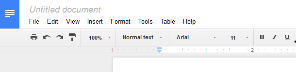 Screenshot of Google Docs