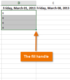 Screenshot of Excel 2013