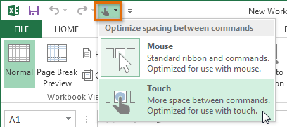 Screenshot of Excel 2013