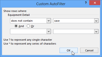 Screenshot of Excel 2013