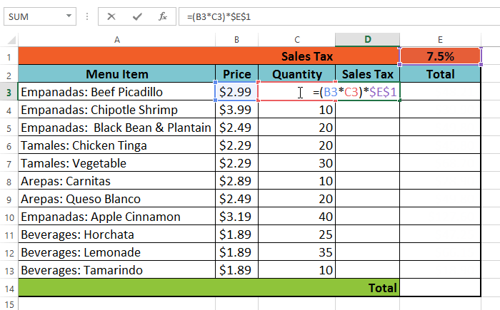 Screenshot of Excel 2013