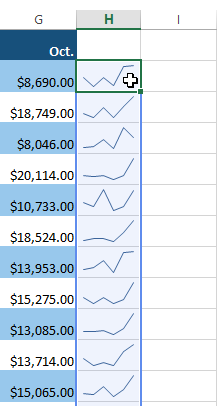 Screenshot of Excel 2013