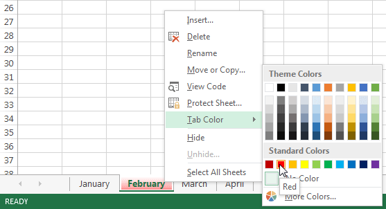 Screenshot of Excel 2013