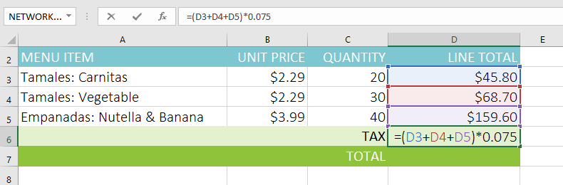 Creating a complex formula