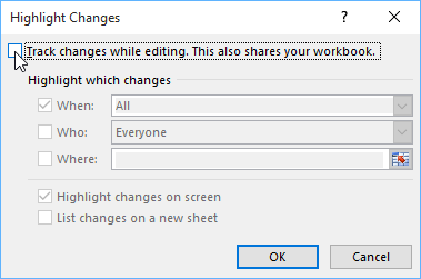 Turning off Track Changes