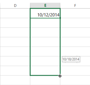 Screenshot of Excel 2013