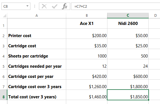 screenshot of excel 2013