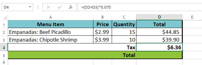 Screenshot of Excel 2013