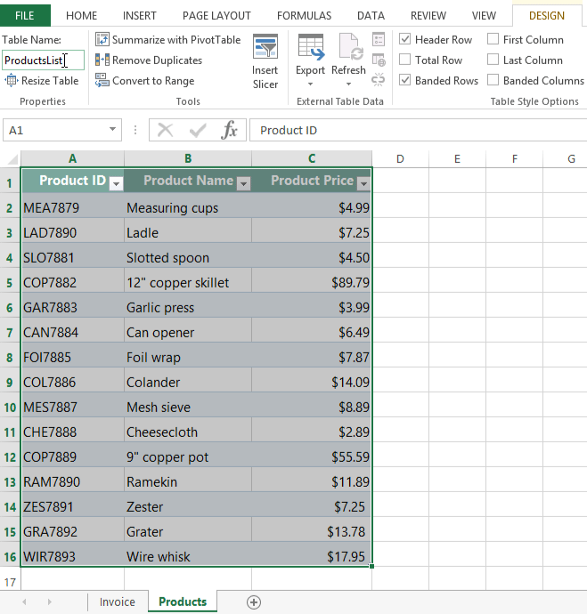 screenshot of excel 2013