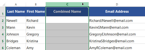 screenshot of excel 2013