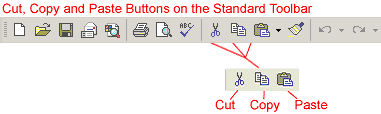 Cut, Copy, Paste Buttons on Standard Toolbar