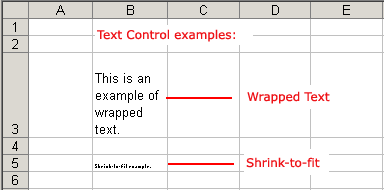 Examples of Text Control Alignments