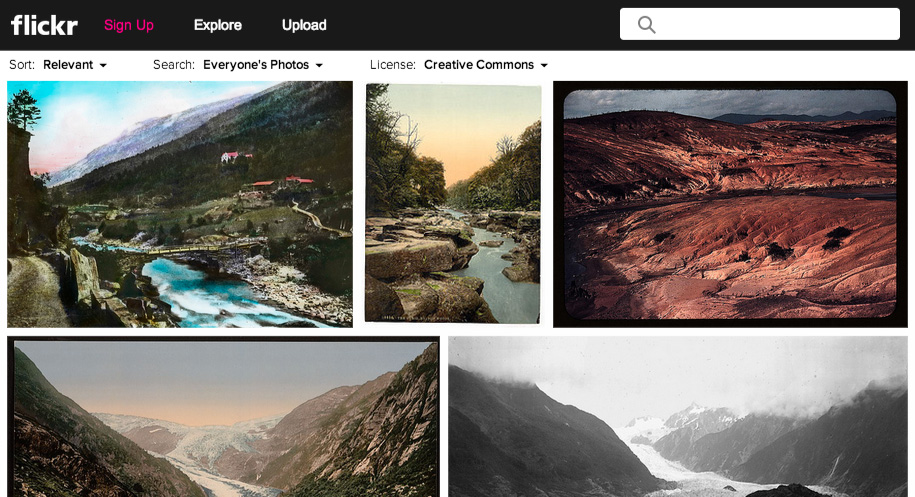 screenshot of flickr