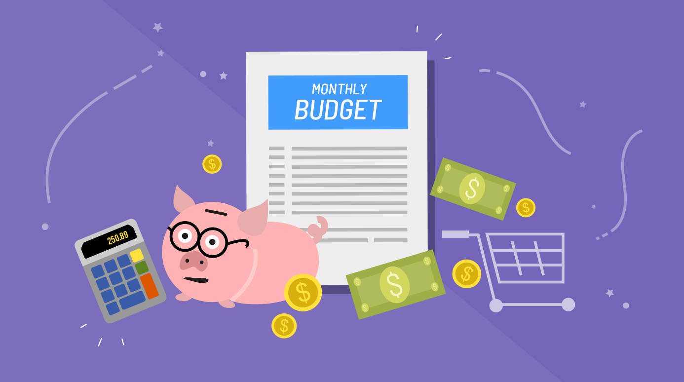 illustration of a monthly budget