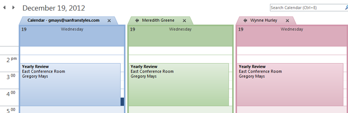 Screenshot of Microsoft Outlook 2010