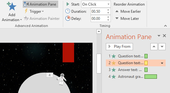 The Animation Pane