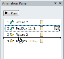 Dragging an effect to change the order