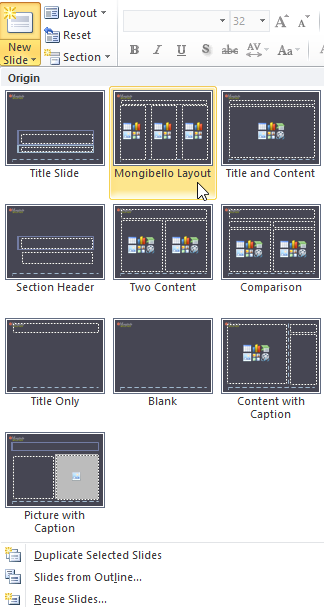 Screenshot of PowerPoint 2010