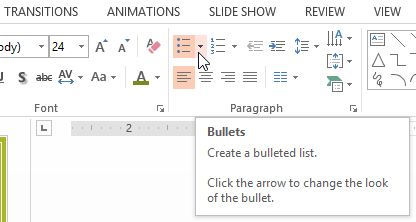 Screenshot of PowerPoint 2013