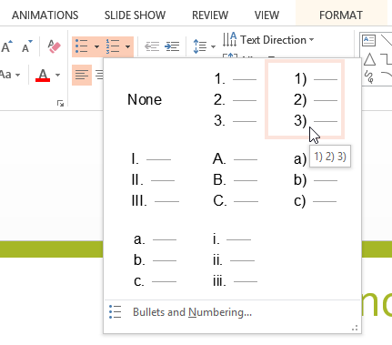 Screenshot of PowerPoint 2013