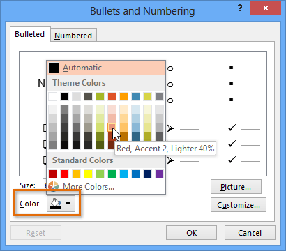 Screenshot of PowerPoint 2013