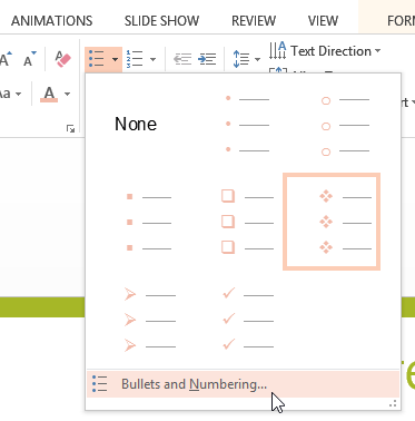 Screenshot of PowerPoint 2013