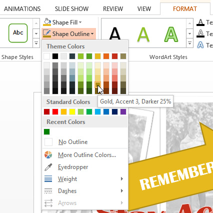 Screenshot of PowerPoint 2013