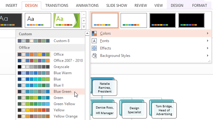 Screenshot of PowerPoint 2013