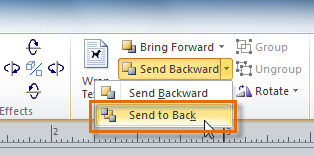 The Send to Back command