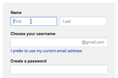 screenshot of a web form