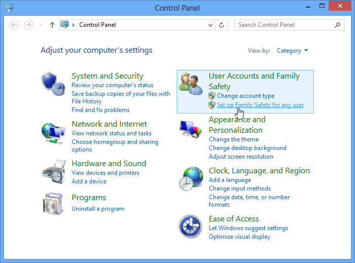 Screenshot of Windows 8